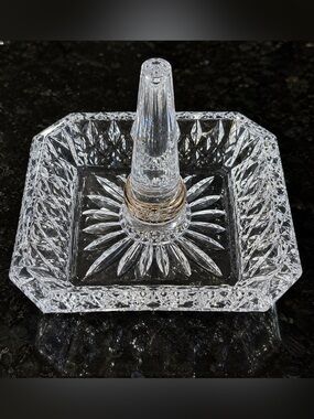 Waterford Lismore Crystal Square Ring Holder | 3” Ring Dish | Made in Slovenia